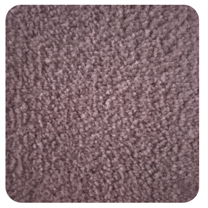 Close-up texture of soft mauve carpet pile showing dense, plush weave pattern and fabric material detail