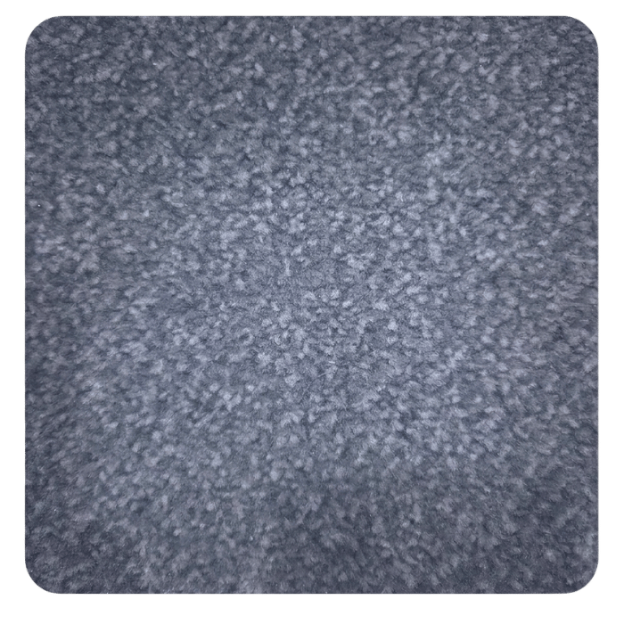 Close-up of dark gray textured carpet or fabric with a speckled pattern and soft fibers.